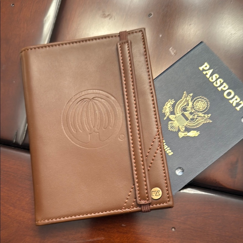 Cutter & Buck Brown Leather Passport Holder